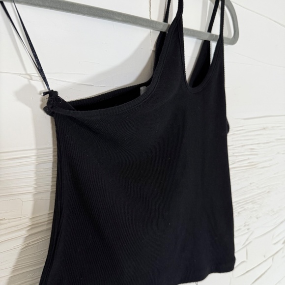 Princess Polly | Size 6 | Tiller One-Shoulder Ribbed Top (Black) - Picture 6 of 6